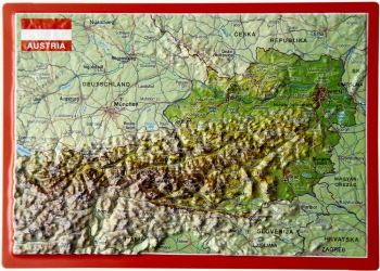 Österreich Relief-Postkarte