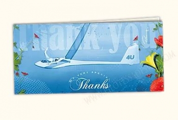 Greeting card Gliding Thank you