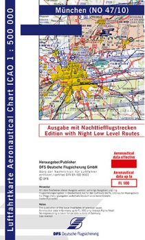 ICAO-Karte Mnchen 2024 with Night Low Level Routes