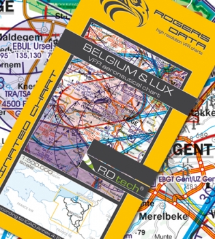 Rogersdata VFR Karte Belgium Luxembourg  500k 2022
