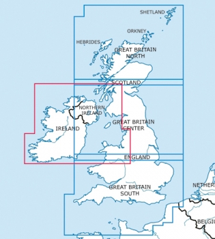 Rogersdata VFR Karte England Nord  500k 2024