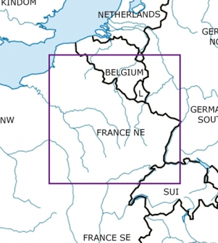 Rogersdata VFR Karte Frankreich Nord Ost 500k 2024
