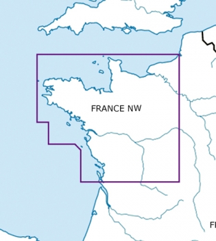 Rogersdata VFR Karte Frankreich Nord West  500k 2024