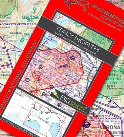 Rogersdata VFR Karte Italien Nord 500k 2024