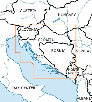 Rogersdata VFR Karte Kroatien & Bosnien Herzegowina -500k 2024