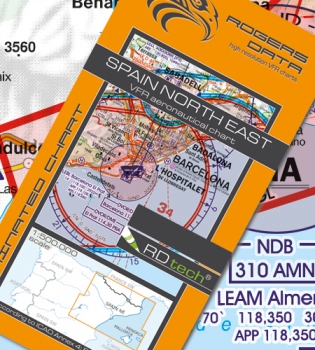 Rogersdata VFR Karte Spanien Nord Ost  500k 2024
