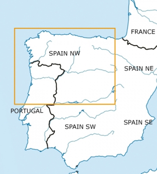 Rogersdata VFR Karte Spanien Nord West  500k 2024