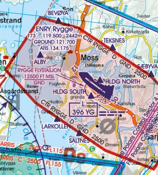 Rogersdata VFR Karte Norwegen Center North  500k 2022