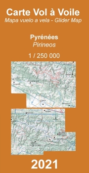 Segelflugkarte Pyrenen 2021