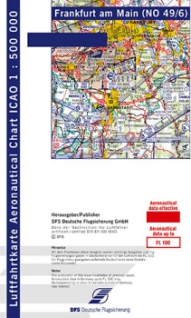 ICAO-Motorflugkarte Frankfurt 2024 Folie