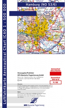ICAO-Motorflugkarte Hamburg 2023 Papier