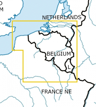 Rogersdata VFR Karte Belgien Luxemburg  500k 2023