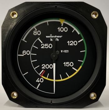 Airspeed indicator 57mm Birdy inlcuding markings