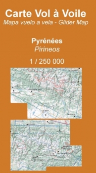 Segelflugkarte Pyrenen 2024