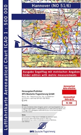 ICAO-Segelflugkarte Hannover 2025 Papier