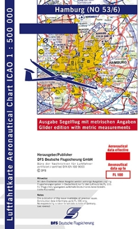 ICAO-Segelflugkarte Hamburg 2025 Papier