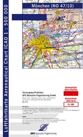 ICAO-Motorflugkarte München 2025 Papier