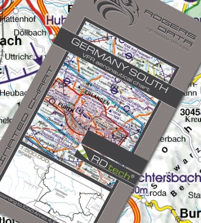 Rogersdata VFR Karte Deutschland Süd 2025