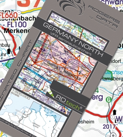 Rogersdata VFR Karte Deutschland Nord 2025