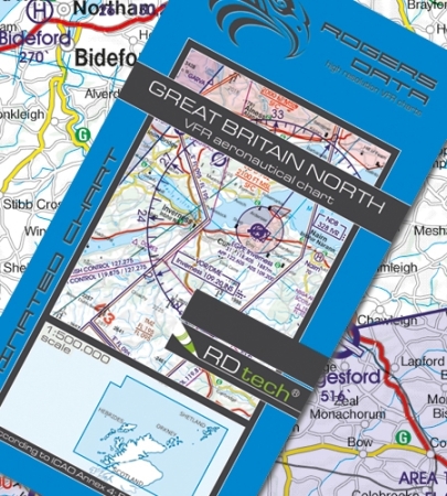 Rogersdata VFR Karte England Nord 500k 2025