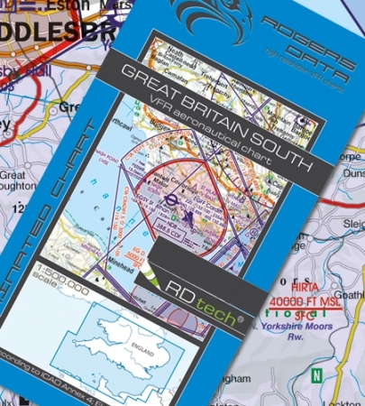 Rogersdata VFR Karte England Süd 500k 2025