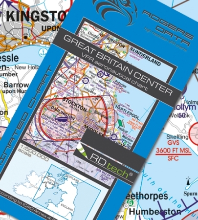 Rogersdata VFR Karte England Zentrum 500k 2025