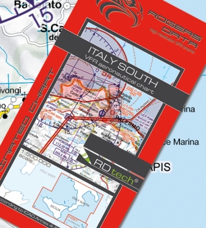 Rogersdata VFR Karte Italien Süd-Sizilien-Lampedusa-Malta 2025