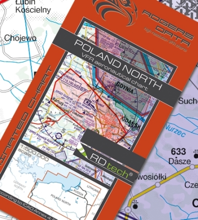 Rogersdata VFR Karte Polen Nord 500k 2025