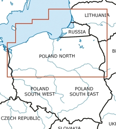 Rogersdata VFR Karte Polen Nord 500k 2025