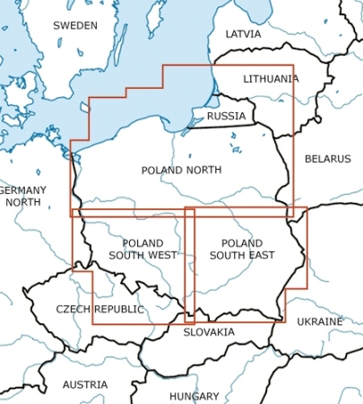Rogersdata VFR Karte Polen Nord 500k 2025