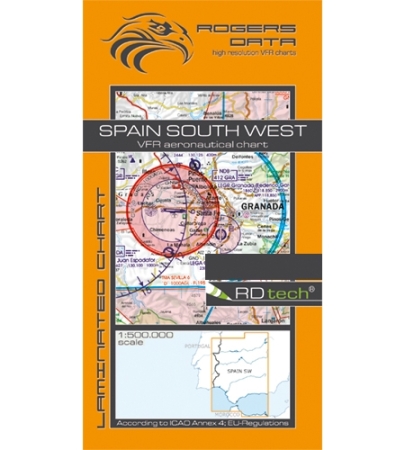 Rogersdata VFR Karte Spanien Süd West 500k 2025