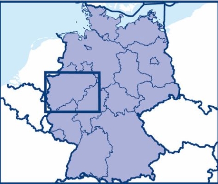 Aeronautical Area Chart Motorflug 2025 Rhein-Ruhr Papier gefaltet