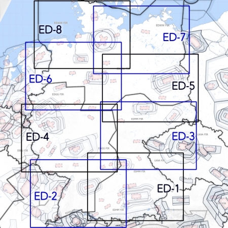 OFMA-Segelflugkarte ED-4 Frankfurt 2025 Papier