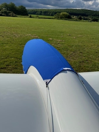 Haubenbezug Staubschutz Blau Einsitzer