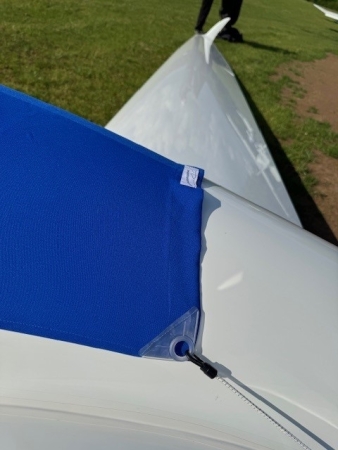 Haubenbezug Staubschutz Blau Einsitzer