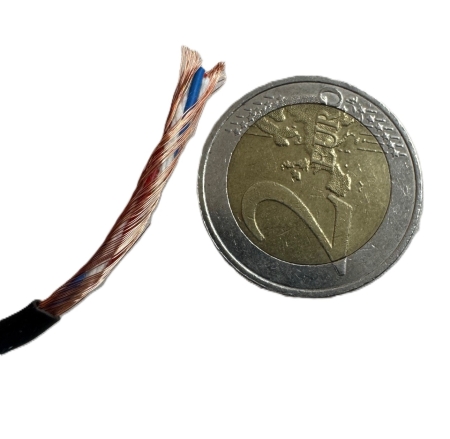 Mikrofonkabel 2-adrig geschirmt 3mm /4m