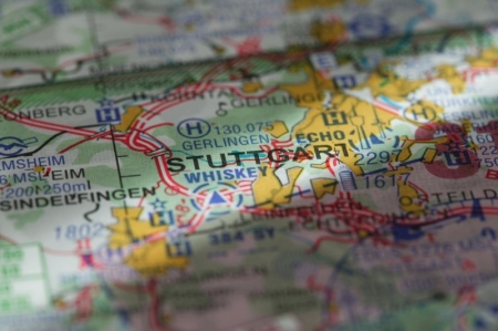 ICAO-Karte Stuttgart 2026 mit Nachttiefflugstrecken