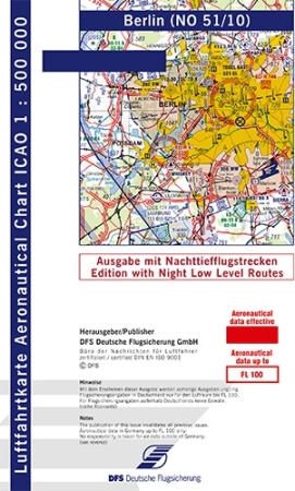 ICAO-Karte Berlin 2026 mit Nachttiefflugstrecken