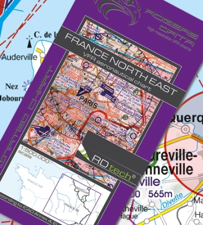 Rogersdata VFR Karte Frankreich Nord Ost 500k 2026 Rogersdata VFR Karte Frankreich Nord Ost 500k 2026
