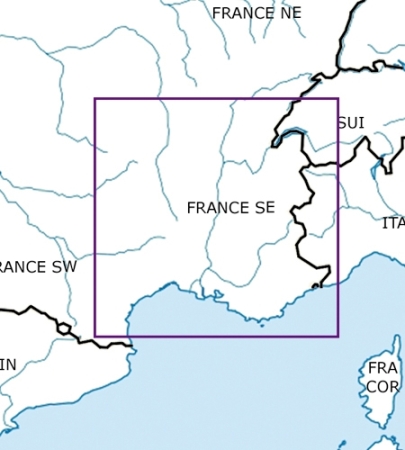 Rogersdata VFR Karte Frankreich Süd Ost 500k 2026