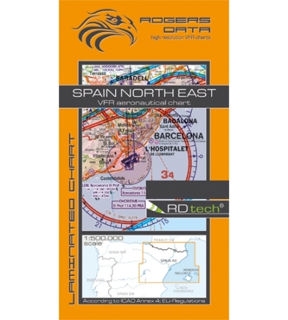 Rogersdata VFR Karte Spanien Nord Ost 500k 2026