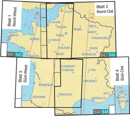 ICAO-Karte Frankreich Nord-Ost 2026