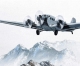 Originalgemälde JU52 über den Alpen