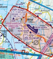 Rogersdata VFR Karte Norwegen Center South  500k 2022