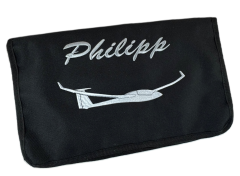Documents bag GLIDING large BLACK personalized