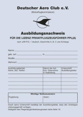 Ausbildungsnachweis PPL (A) nach JAR-FCL 1 deutsch
