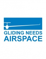 Aufkleber Gliding needs airspace